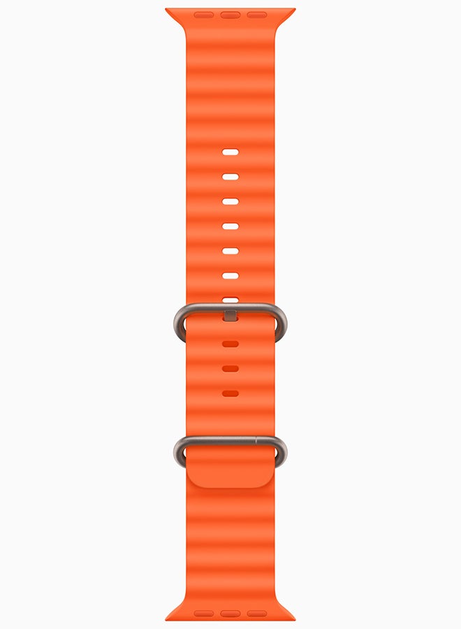 49mm Titanium Case With Orange Ocean Band